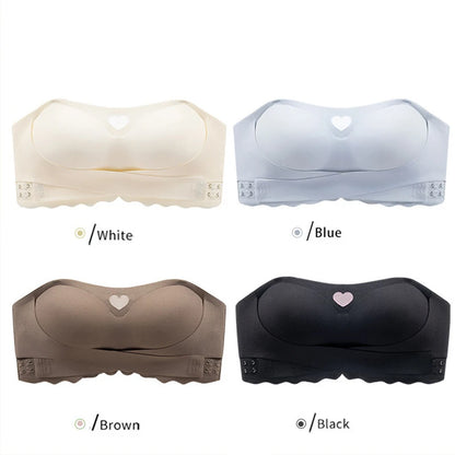 Women's Invisible Strapless Bra Front Buckle Design Anti-Slip Small Chest Gathering Markless All-match Beautiful Underwear.