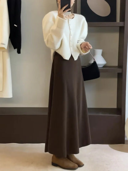 2024 Korean Version of Pure Wool, Super Big Swing Length~ Super Good Quality Big Swing Skirt~.