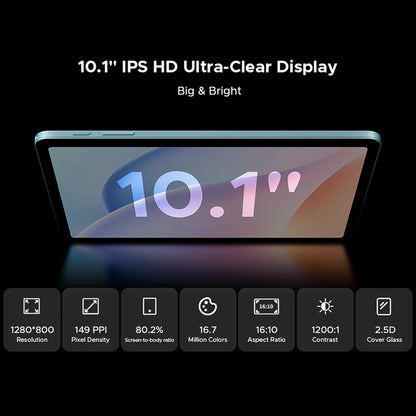 DOOGEE Tab A9 Pro Tablet 10.1" HD Display Android 15 20GB(4+16) 128GB 6580mAh Large Battery Dual Speakers Pad PC 2 In 1 Tablet.