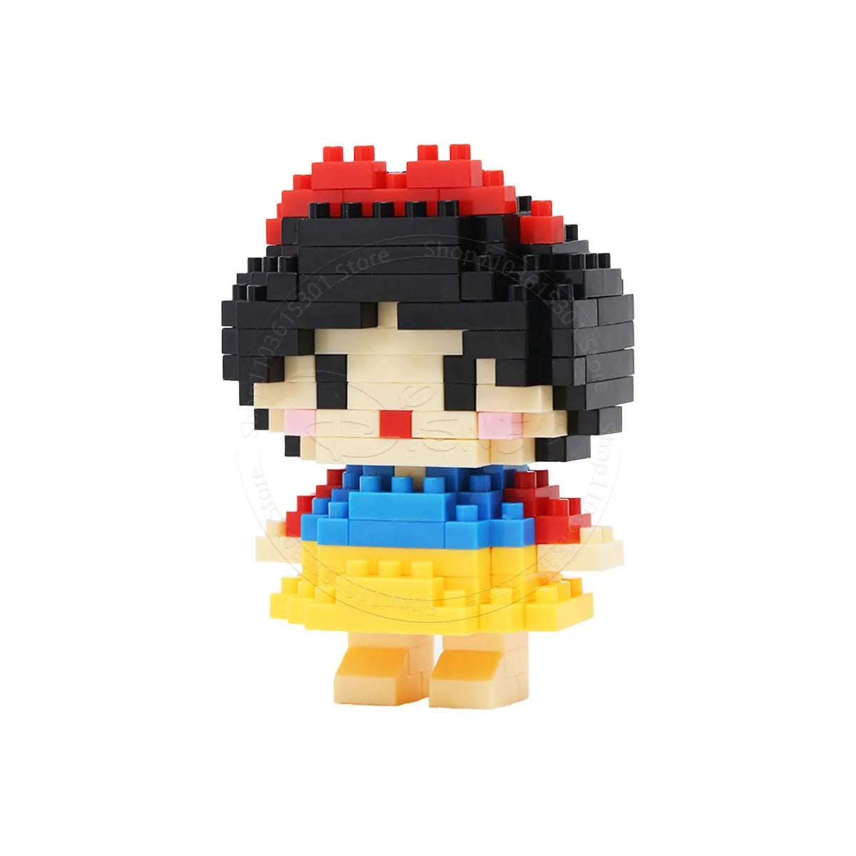 Stitch Disney Princess Elsa LinaBell Building Blocks Mickey Mouse Duck Mini Action Figures Blocks Assemble Toys Brick Kids Gifts.