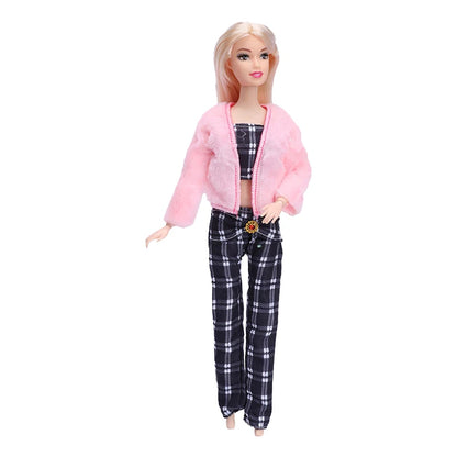 NEW 25 Style Doll Clothes Outfits Pink Winter Sweater Coat Dress Pant Costume Doll House Accessories Christmas Girls Gift