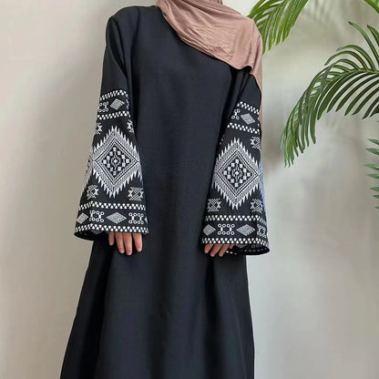 Eid Muslim Abaya for Women Party Embroidery Dresses Kaftan Arab Long Robe Islam Ramadan Dubai Abayas Vestidos Morocco Jalabiya.