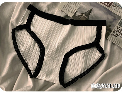 3Pcs/Set Cotton Panties Mid-Waist Women's Underwear Female Breathable Underpants Girls Solid Color Briefs Short Sexy Lingerie.