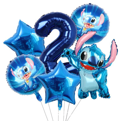 Disney Stitch Luftballons Partyzubehör Kinder Cartoon Lilo Stitch Thema Winkelballon Alles Gute zum Geburtstag Dekoration für Babyparty