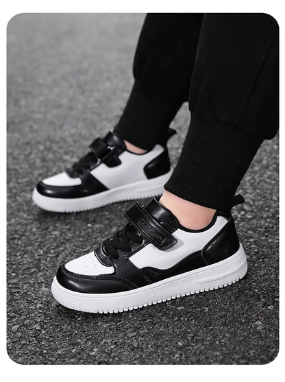 White Kids Sneakers Boys Sports Running Shoes Breathable Mesh Lightweight Comfortable Outdoor Tennis Casual Walking Shoes