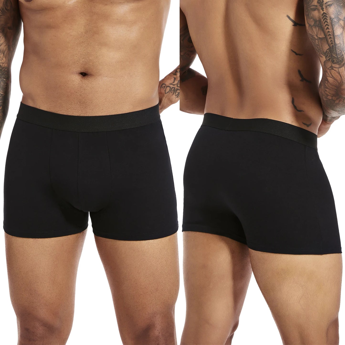 6 teile/paket Schwarz Boxer Shorts Männer Unterwäsche Weiche Atmungsaktive Männliche Unterhose für Männer Homme Boxershorts Slips 2024 Höschen