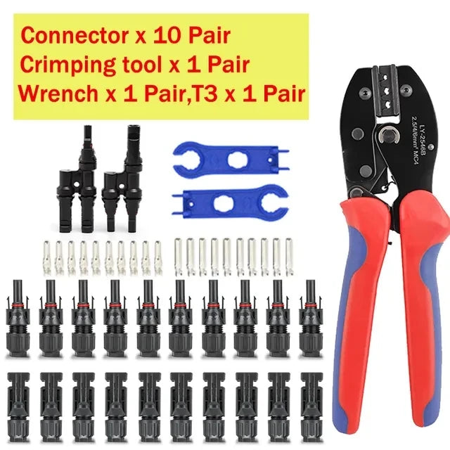 10/20/50/100/300/400PCS Photovoltaic Solar Connector Kit Plug 1000V 30A connectors for solar panels PV/MC Cable 2.5/4/6mm²