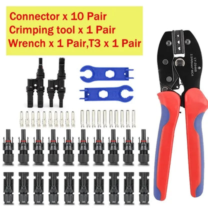 10/20/50/100/300/400PCS Photovoltaic Solar Connector Kit Plug 1000V 30A connectors for solar panels PV/MC Cable 2.5/4/6mm²