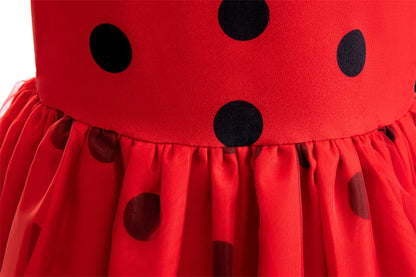 Mädchen Little Beetle Flying Sleeve Cosplay Prinzessin Kleid Geburtstag Halloween Party Kleidung Kinder Marinette Performance Kostüme.