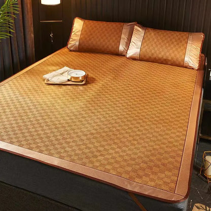 WOSTAR Summer bamboo rattan cooling mattress cool ice sleeping mat single double bed family cold sheet protection pad king size