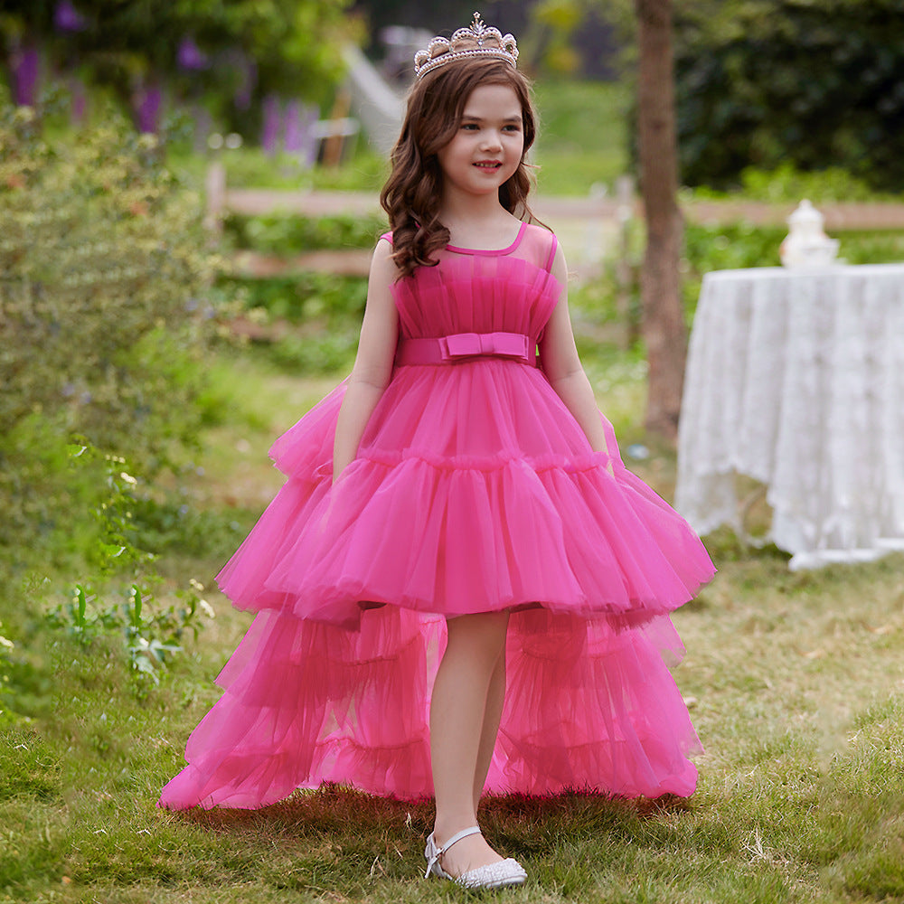 Formelle Abendkleider für Kinder, elegante Partykleider für Mädchen, Kleider mit abnehmbarem Prinzessinnenkleid.