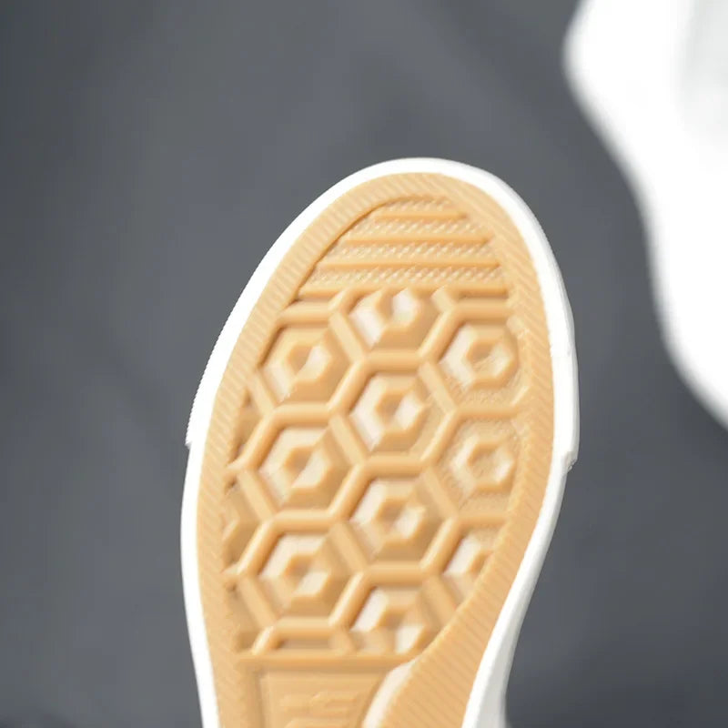 Women Shoe Canvas Casual High Top Shoes Long Boot Lace-Up Zipper Comfortable Flat Boot Sneakers Tenis Feminino Spring Autumn.