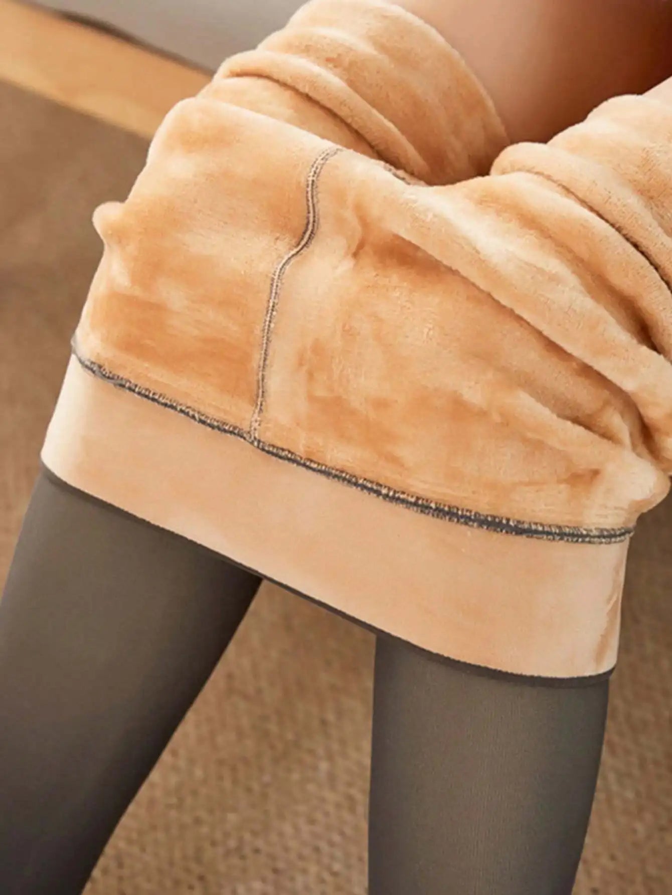 Women Thermal Leggings Winter Warm Sexy Elastic Translucent Pantyhose Female Fleece Thermal High Waist Slim Thicken Tight Pants