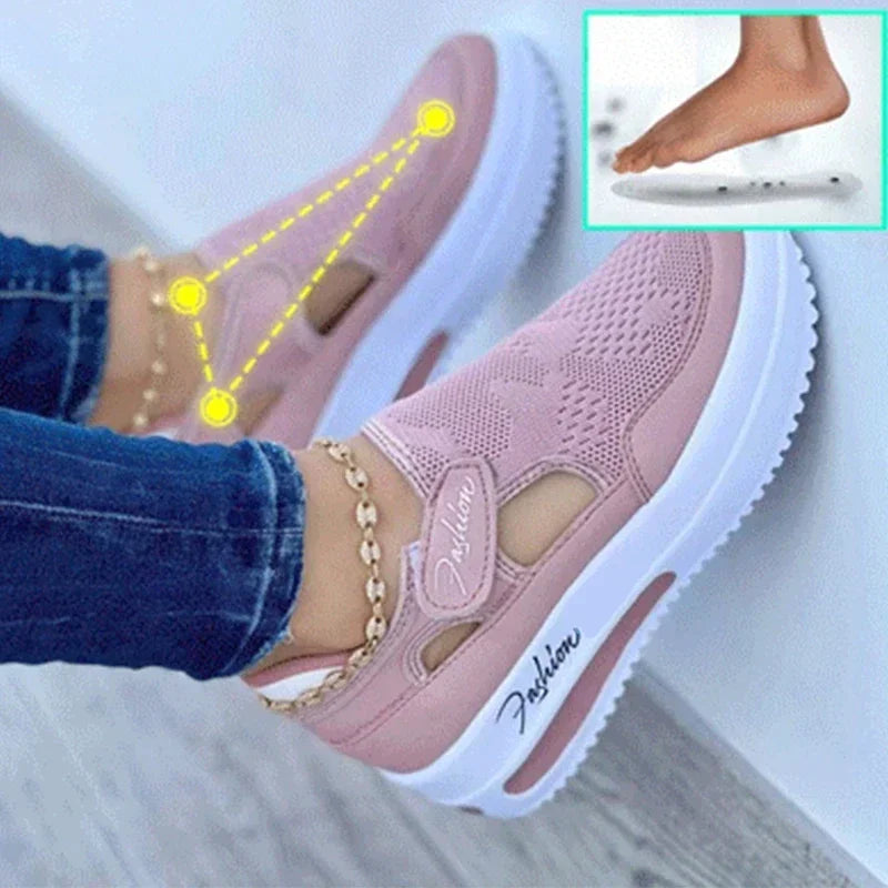 Designer Brand Red Blue Women Sneakers High Quality Tennis Female Canvas Casual Shoes Ladies Platform Hollow Out Sport Shoes.