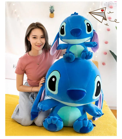 80cm Big Size Disney LILO & Stitch Anime Plush Stuffed Doll Room Plushies Pillow Ornaments Peluche Children's Holiday Gifts.