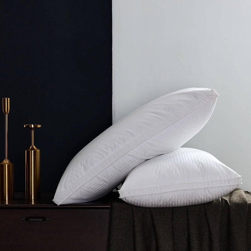100% Goose Down Pillows Neck Pillows for Sleeping Bed Pillow 100% Cotton Cover with Goose Donw 1pc Hotel Collection Soft Comfort.