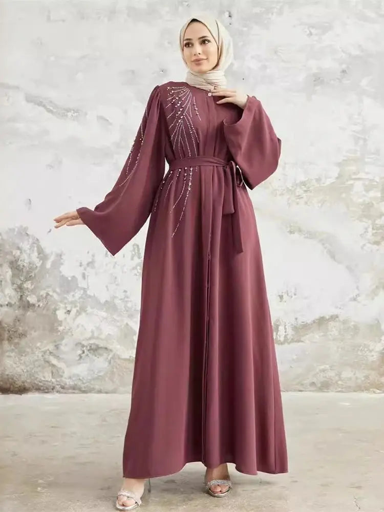 Ramadan Eid Dubai Elegant Abaya Kebaya Islam Muslim Kaftan Modest Dress For Women Robe Musulmane Caftan Marocain Femme Vestidos.