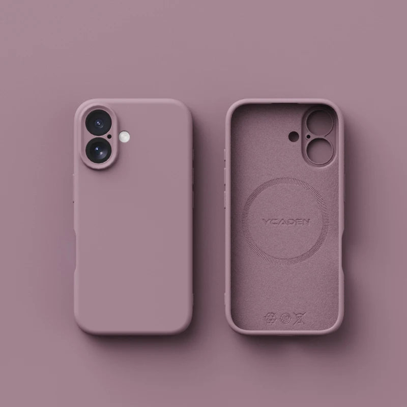 for iPhone 16E Magsafe Liquid Silicone Case Solid Colour Matte Soft Bumper Phone Cover for iPhone 16 Plus 16 Pro Max Cases