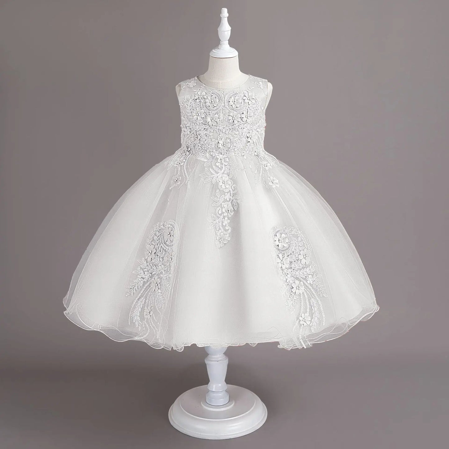 Neue Kinder kleid Spitze Blume Hochzeits kleid weibliche Klavier Performance Kleid Halloween Leistung kurze Mädchen Kleidung.