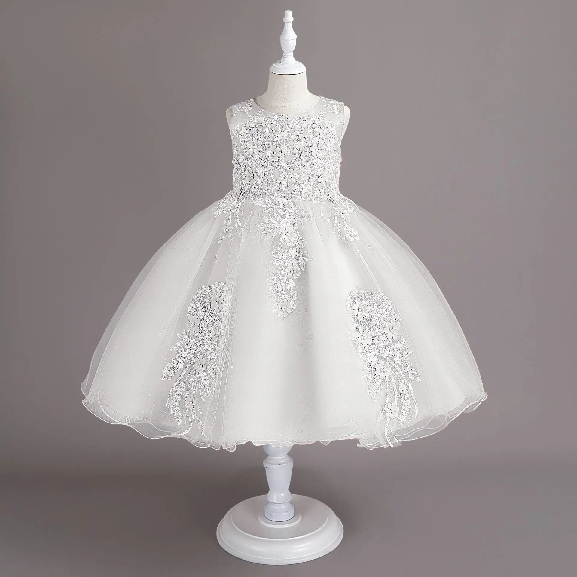 Neue Kinder kleid Spitze Blume Hochzeits kleid weibliche Klavier Performance Kleid Halloween Leistung kurze Mädchen Kleidung.