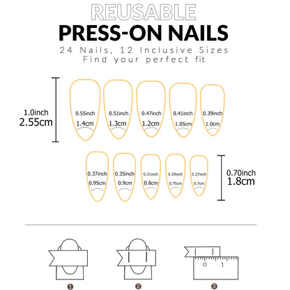 24pcs/set short square fake nails for women cute bride heart white french tips faux ongles y2k press on false nail supplies
