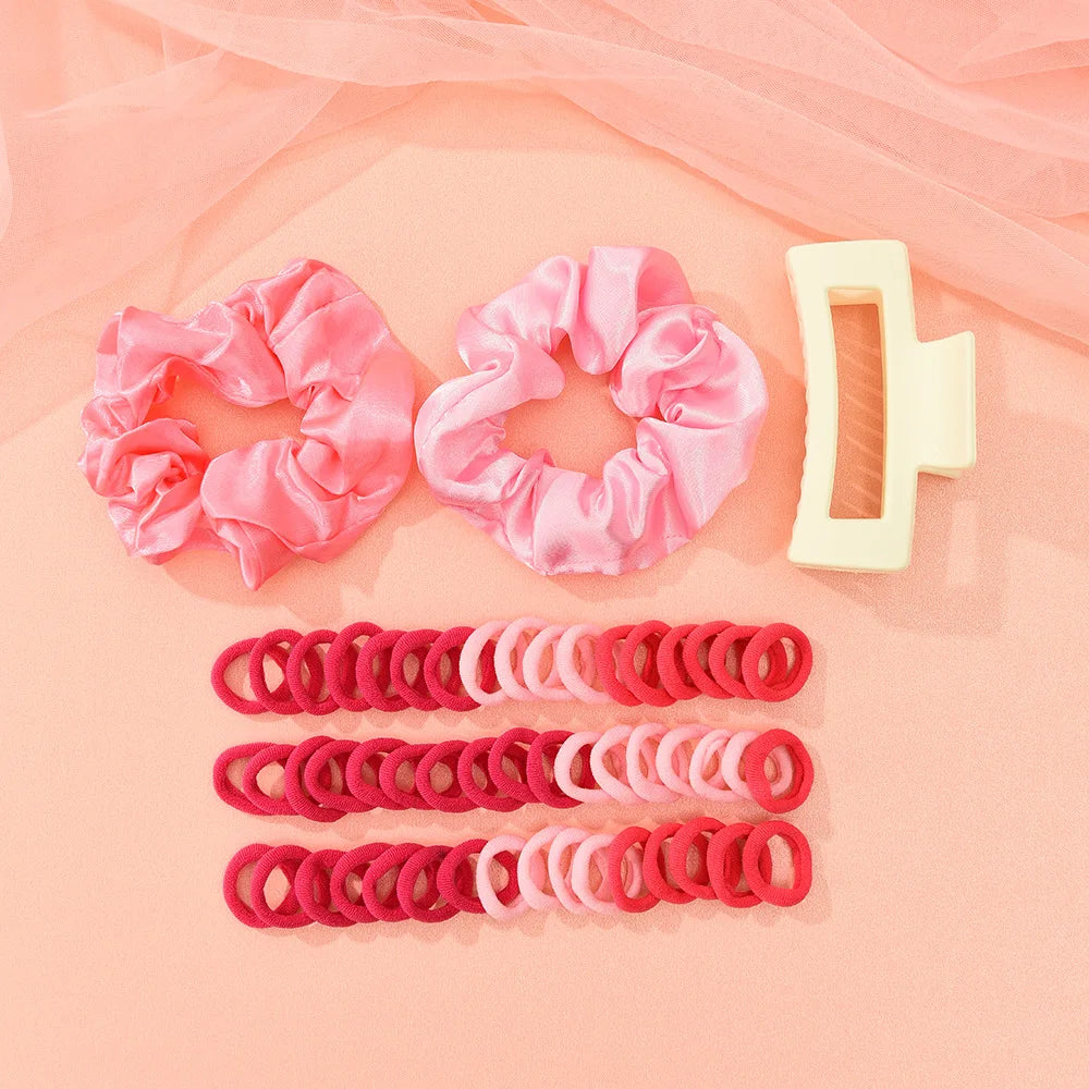 Fresh Simple Women's Hair Ties And Hair Accessories Set High Elasticity Cute Geometric Design Resin Hair Bands for African Eu....