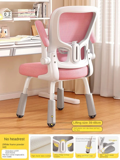 Computerstuhl, Heimsitz, Taille, Studentenschreibtisch, Arbeitsstuhl mit Lift und verstellbarer Rückenlehne