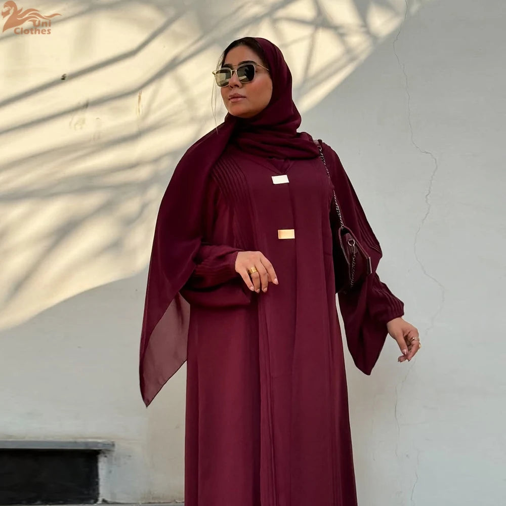 Elegant Dubai Abaya for Women Muslim Dress Ramadan Eid Kebaya Kimono Jalabiya Turkey Kaftan Islam Clothing Caftan Marocain Femme.