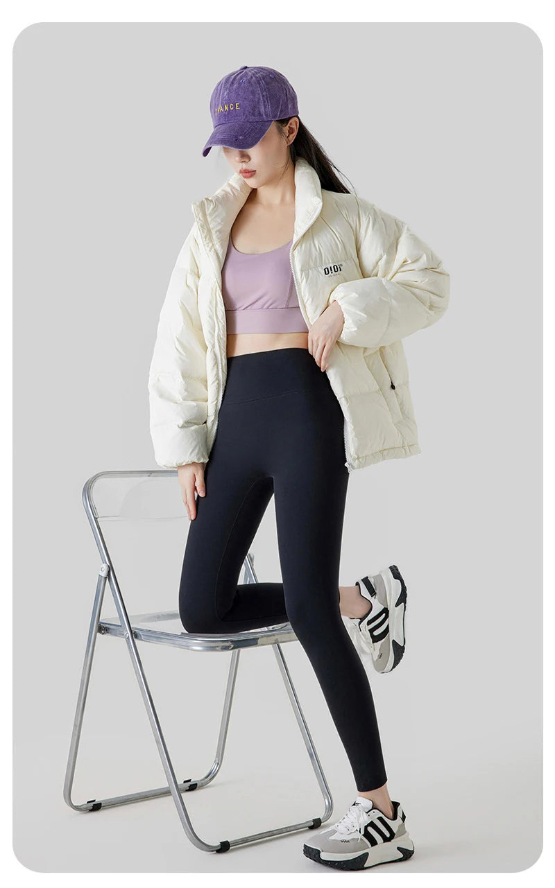 BIVIGAOS Autumn High Waist Seamless Rabbit Fleece Shark Leggings Women Winter Clothes Warm Leggings Sexy Slim Casual Leggings