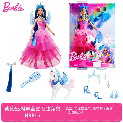 Original Barbie Mermaid Doll Toy Pink Fantasy Ocean Princess Hair Accessories Shell Toys for Girl Movable Joints Fish Tail Doll.