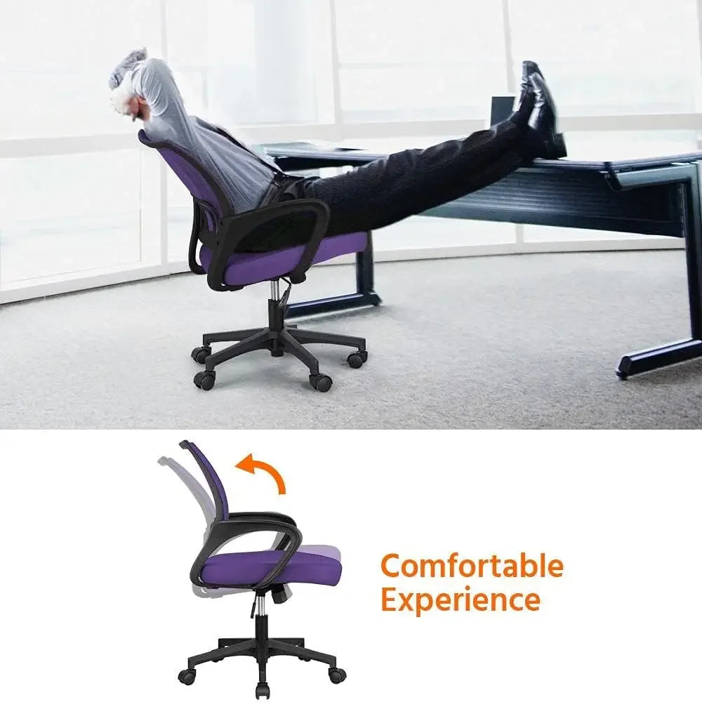 Home-Office-Stuhl verstellbarer Gaming-Stuhl Ergonomischer Drehstuhl mit mittlerer Rückenlehne Sessel Büro Schreibtischs tuhl Wohn möbel