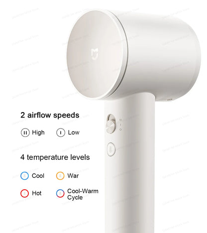 2025 New XIAOMI MIJIA High-Speed Hair Dryer,110000rpm,62m/s Powerful airflow,8 Airflow Mode,347g 4 Color,CN Version With Adapter.