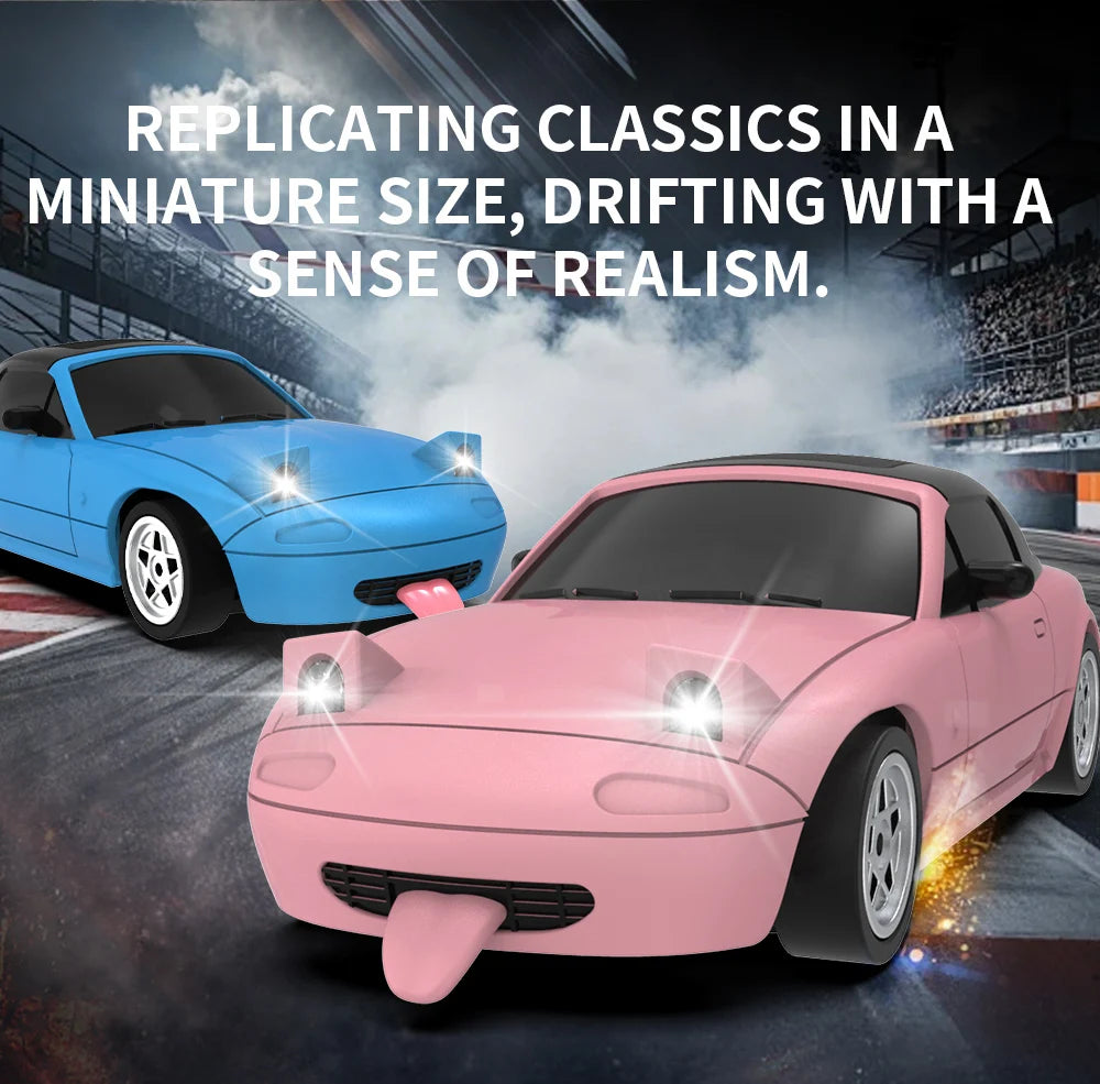 1:43 2.4G 4WD RC Drift Car with Gyroscope Fullly Proportion Remote Control Car JJRC C8827 Mini Racing Car Model Boy Toy Gift.