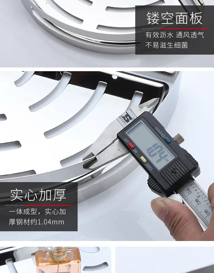 1/2 Schichten Eck-Duschregal für Badezimmer, Shampoo, Duschregal, Halter aus Edelstahl 304, stanzfrei, Küchenstativ, Eckständer