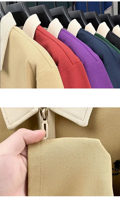 Designer brand fashion short sleeve polo shirt men luxury pony embroidery breathable summer color blocked high-end Paul T-shirt