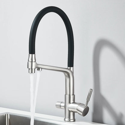 Kitchen Faucet Filtered Water Dual Spout Purification Feature Kitchen Tap 360 Rotation Water Crane For Kitchen
