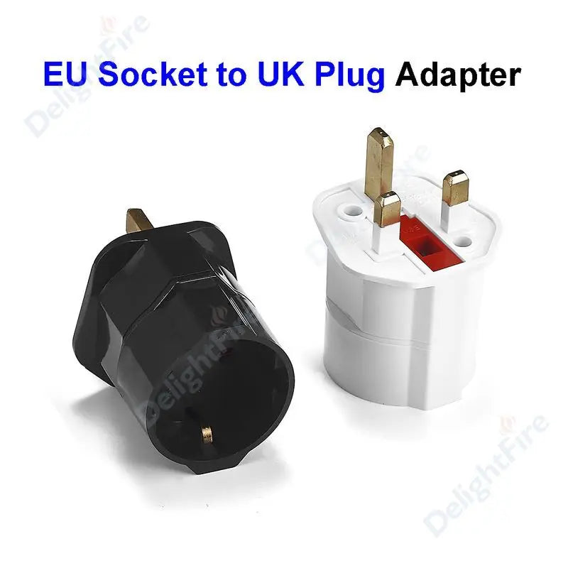 Europäischer EU-zu-UK-Steckeradapter, Standard Euro, 250 V, EU-Stecker auf UK-Steckdose, Netzteil, Steckdose.