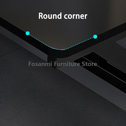 Großer 2-Personen-Gamer-PC-Schreibtisch mit K-förmigen Beinen, moderner Büro-Doppelcomputer-Schreibtische, geräumiger langer Gaming-Tisch für Zuhause und Arbeitszimmer für zwei Personen