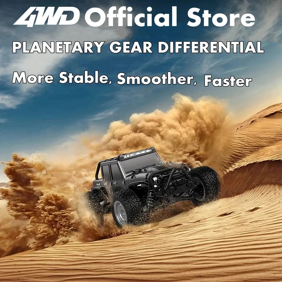 1:16 80km/h Brushless RC Drift Car With LED Lights 4WD Electric High Speed Racing Remote Control Monster Truck for Kids Adults.