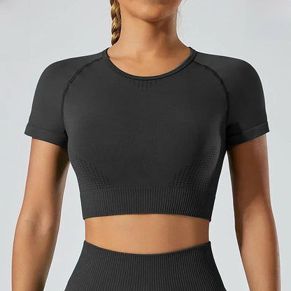 In-stock Women's Yoga Suit Five-piece Set Seamless Fitness Wear For Running Sports Top Leggings From Mainland China