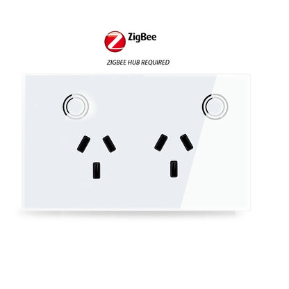 Melery Zigbee Smart Steckdose 2 Wege AU Elektrische Stecker Steckdose 10A Power Touch Sensor Schalter Drahtlose Fernbedienung Alexa Google Hause.