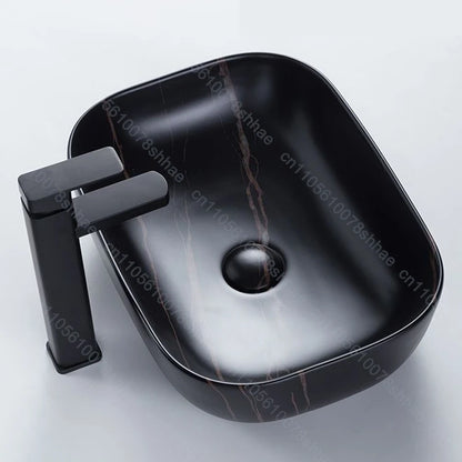 Luxuriöses Vintage-Keramikgefäßwaschbecken für Badezimmer, Waschtisch, Kunstbecken über der Theke, Waschbecken mit Abflusszubehör, Arbeitsplatte