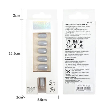 20Styles Solid Color Square Head False Nail Tip Wearable Fake Nails Artificial Nail Tips Full Cover Press On Nails Manicure Tool.