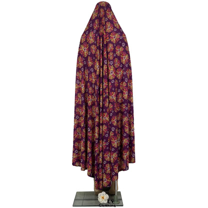 New Dubai Islamic Robe Ramadan Womens Hooded Abaya African Sleeveless Loose Soft Prayer Garment Muslim Floral Dress With Hijab.