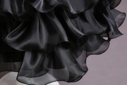 Kinder kleid schwarz Prinzessin Anhänger Kleid Kinder kleid Blumen kleid 4 bis 12 Jahre Mädchen Klavier Performance Kleid.