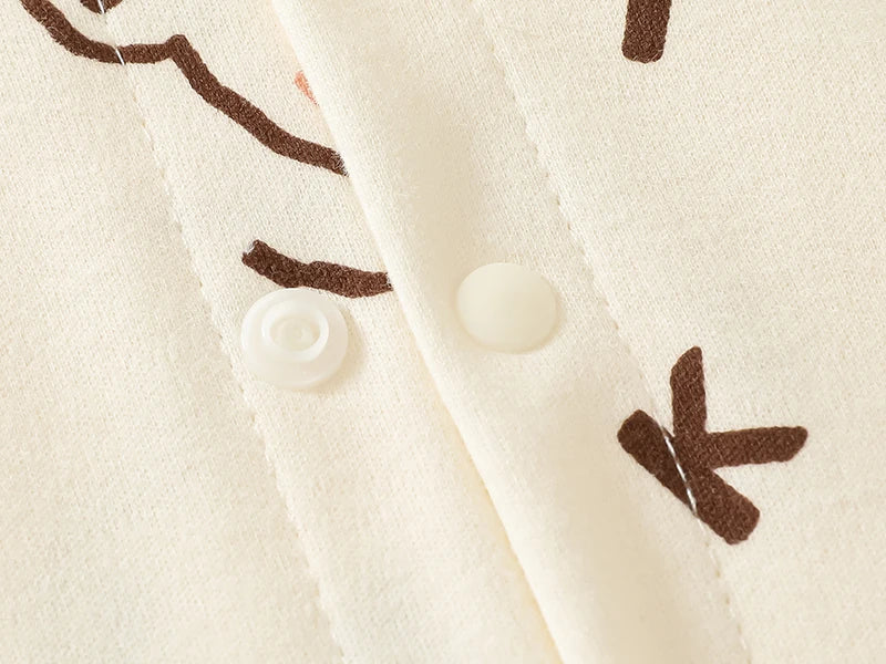 0-2Y Reine Baumwolle Langarm Neugeborenen Baby Strampler Haut-freundliche Einteilige Windel Overall Unterwäsche Infant Cartoon Homewear.