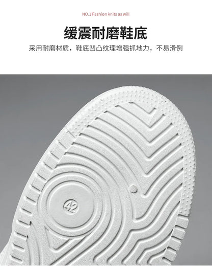 Fashion White Men Casual Sneakers Outdoor Platform Runing Shoes Breathable Mens Sport Shoes Light Walking Shoes Tennis Shoes.