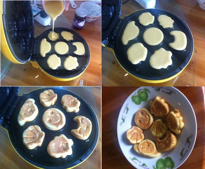 Mini Electric Walnut Cake Maker Automatic Nut Waffle Bread Machine Sandwich Iron Toaster Baking Breakfast Pan Oven 220V EU plug.