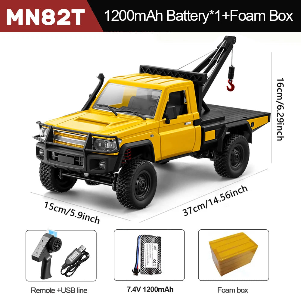 MN82S RC Crawler 1/12 Full Scale LC79 RC Pickup Short Truck 4WD Remote Control Climbing Off-road Car Toys for Kids Adults Gifts