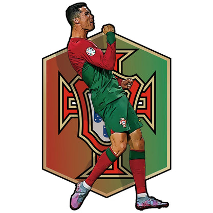 Soccer Player Wooden Puzzle for Football Fan Sports Star Wood Jigsaw Advanced Difficulty A3 A4 Size Puzzles.